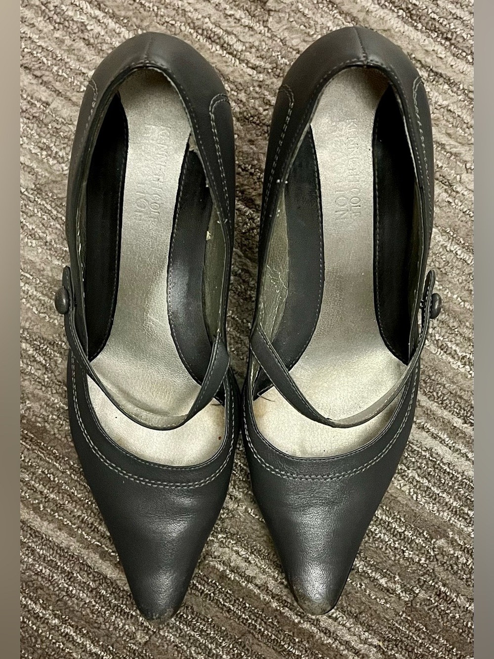Kenneth Cole Reaction “Go Out” Mary Jane Heels, Women’s Pumps, Grey, 6M, A405713